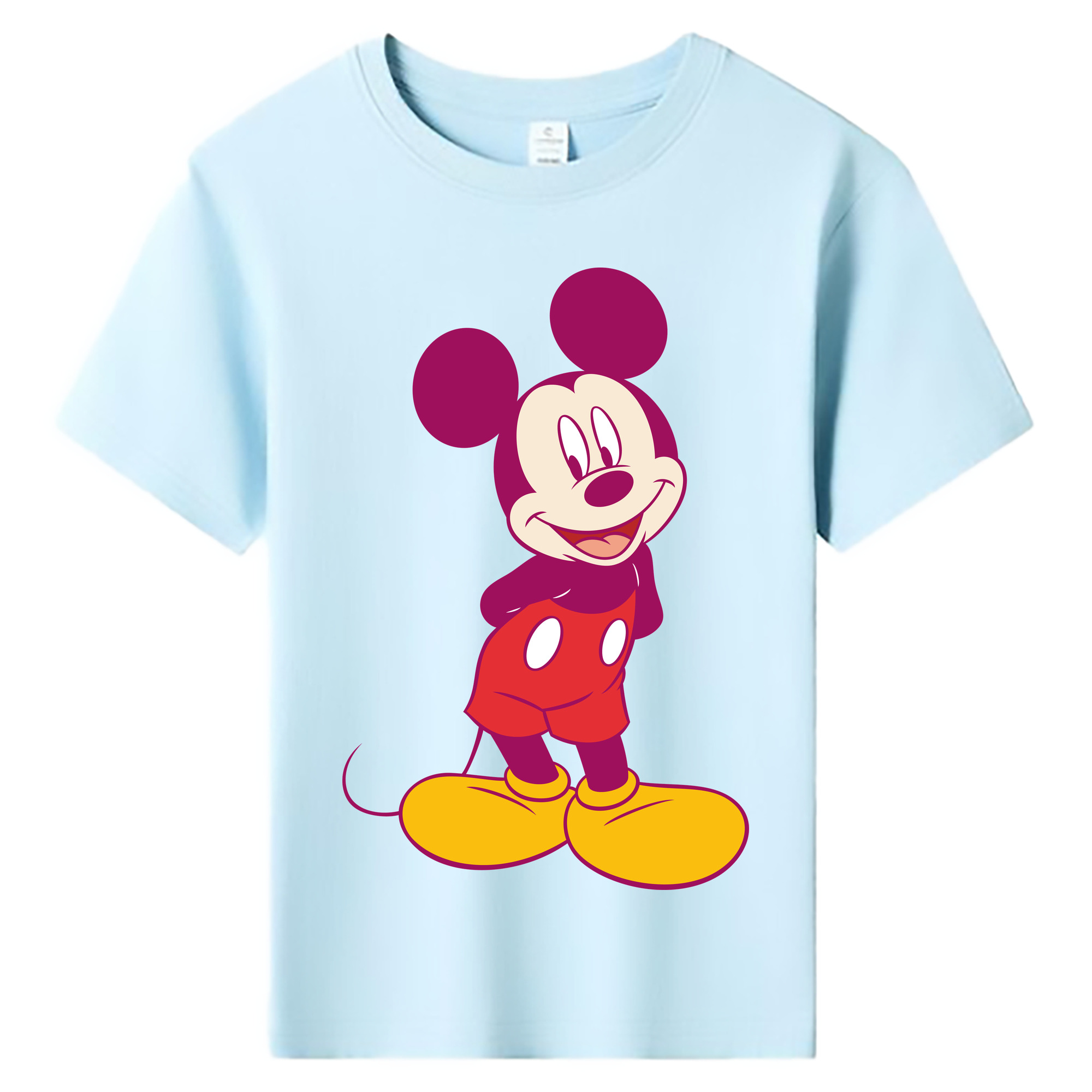 ミッキーマウス Mickey Mouse 綿100％キッズTシャツ（フロントプリント）